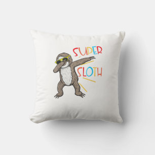 Funny Super Sloth Superhero Dabbing Dance Move Dab Cushion