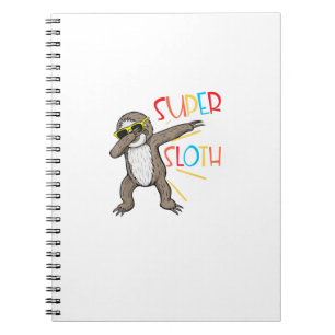 Funny Super Sloth Superhero Dabbing Dance Move Dab Notebook