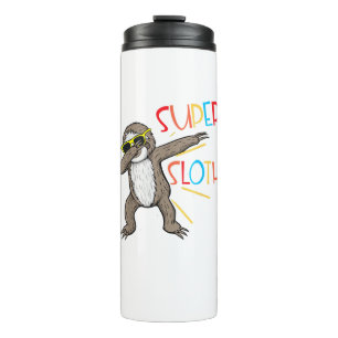 Funny Super Sloth Superhero Dabbing Dance Move Dab Thermal Tumbler