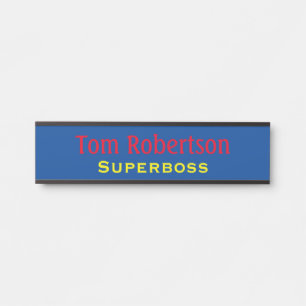 Funny Superboss Boss Office Door Sign Name Plate
