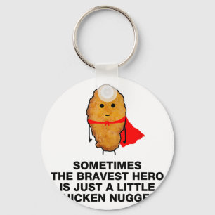 Funny Superhero Chicken Nugget Chicken Nuggets Shi Key Ring