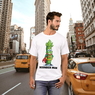 Funny Superhero Cucumber Pickle Man T-Shirt