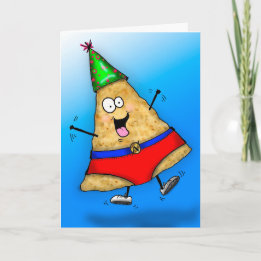 Funny Superhero "nacho man" Birthday Card
