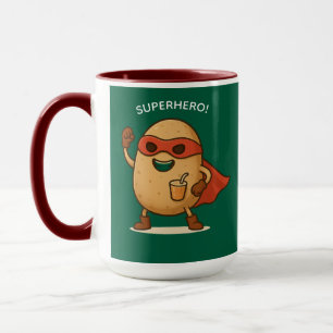 Funny Superhero Potato Cartoon Graphic Combo Mug