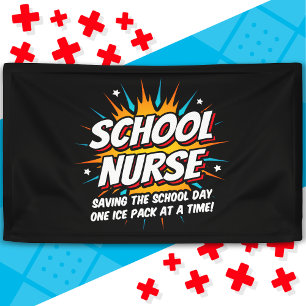 Funny Superhero School Nurse Appreciation Banner