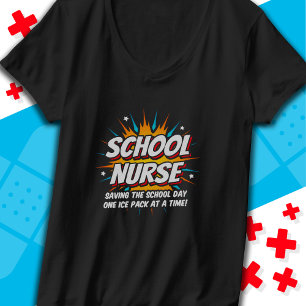 Funny Superhero School Nurse Appreciation T-Shirt