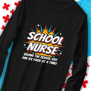Funny Superhero School Nurse Appreciation T-Shirt