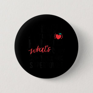 Funny Superhero Teacher teaching SuperPower to 6 Cm Round Badge