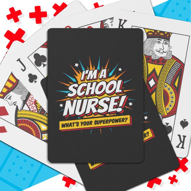 Funny Superpower School Nurse Appreciation Playing Cards (Creator Uploaded)