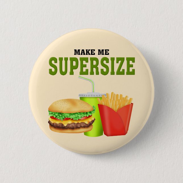 Funny Supersize 6 Cm Round Badge (Front)