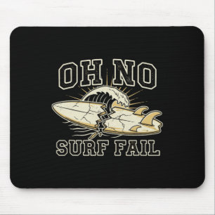 Funny Surf Fail Surfboard Graphic Mouse Mat
