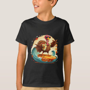 Funny Surf Hawaiian Turkey Surfing Pumpkin Pie Tha T-Shirt