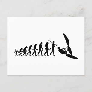 funny surfer Evolution Postcard