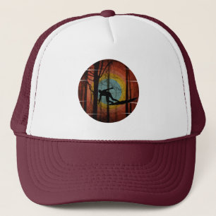 FUNNY SURFER IN THE WOODS TRUCKER HAT