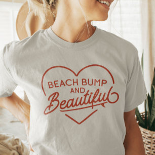 Funny Surfer Mom to Be Summer Beach Bum Punny  T-Shirt