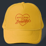 Funny Surfer Mum to Be Summer Beach Bum Punny  Trucker Hat<br><div class="desc">Elevate your beach style with our 'Beach Bumps and Beautiful' trucker hat,  tailored for expectant moms. Flaunt your radiant bump confidently and comfortably,  embracing the summer sun in style. Designed to celebrate your pregnancy journey,  this chic trucker hat is a must-have for beach-loving moms-to-be.</div>