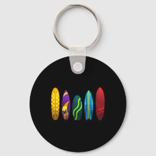 Funny Surfing Art For Men Women Kids Surfing Lover Key Ring
