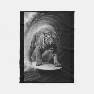 Funny Surfing Bigfoot Sea Selfie On Surfboard Safa Fleece Blanket