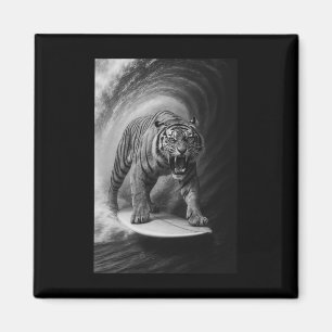 Funny Surfing Bigfoot Sea Selfie On Surfboard Safa Magnet