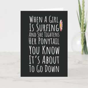 Funny Surfing Cards For Her Surfer Girls Humor