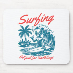 Funny Surfing Cat Selfie With Shark Meme Mouse Mat
