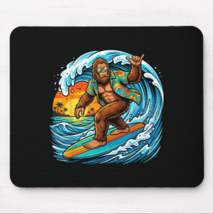 Funny surfing hawaii summer beach surf wave mouse mat
