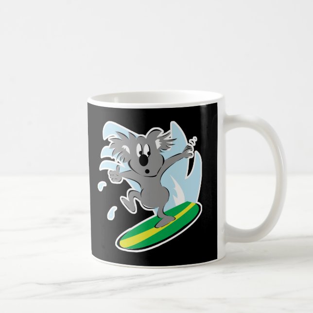 funny surfing koala bear coffee mug (Right)