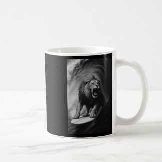 Funny Surfing Lion Selfie On Surfboard Safari Anim Coffee Mug
