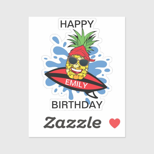 Funny Surfing Pineapple (Sheet)