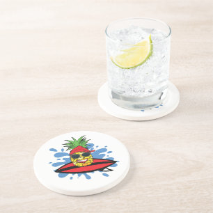 Funny Surfing Pineapple Coaster