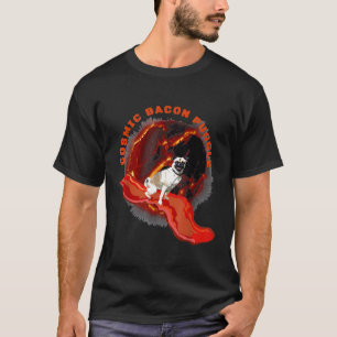 Funny Surfing Puggle Dog Gift Cosmic Bacon Surfboa T-Shirt