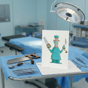 Funny Surgeon Cartoon Hilarious Medical Humour  Invitation