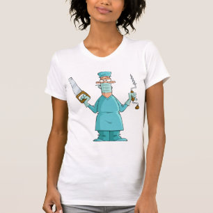 Funny Surgeon Cartoon Hilarious Medical Humour  T-Shirt