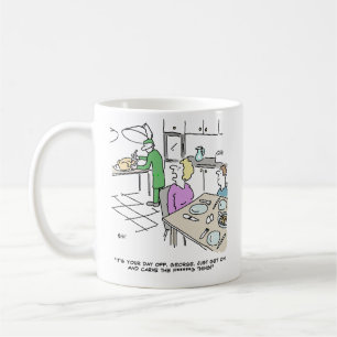 Funny Surgeon Turkey Carving Medical Cartoon Coffee Mug