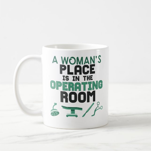 Funny Surgeon Women Graduation Cofee Mug Gift (Left)
