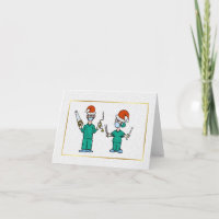 Funny Surgeons Christmas Card