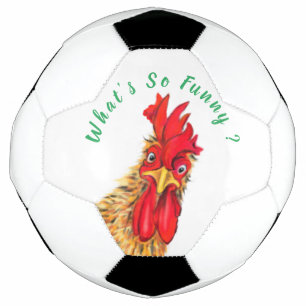 Funny Surprised Curious Rooster - What's So Funny  Football