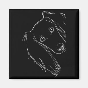 Funny Surprised Dog Saluki Magnet