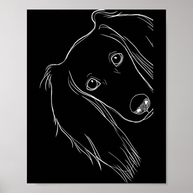Funny Surprised Dog Saluki  Poster (Front)
