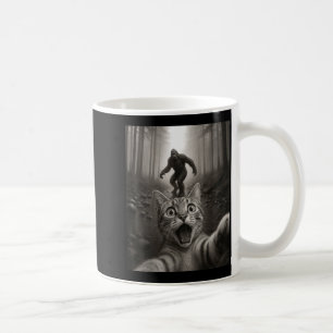 Funny Surprised Ed Cat Selfie With Bigfoot Sasquat Coffee Mug