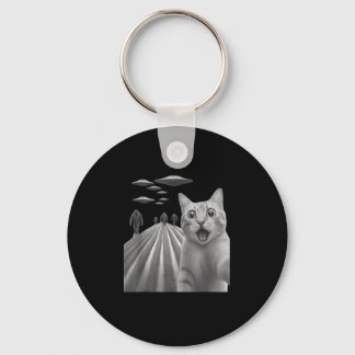 Funny Surprised Scared Cat Selfie With Bigfoot And Key Ring