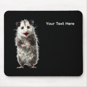 Funny Surprised Shocked Opossum Mouse Mat