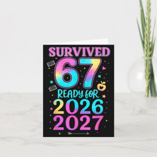 Funny Survived 67 Ready for 2026 2027 Happy New Card