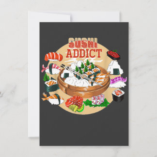 Funny Sushi Addict Asian Food Lover Gift Sushi T-S Invitation