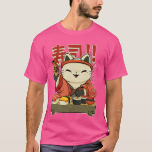 Funny Sushi Cat Chef Japanese Cuisine Culture Nigi T-Shirt