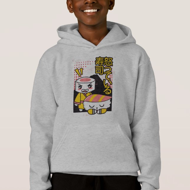 Funny Sushi Karate Fighters Cartoon Design (Front)