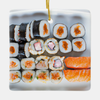 Funny Sushi Pun Christmas  Ceramic Ornament
