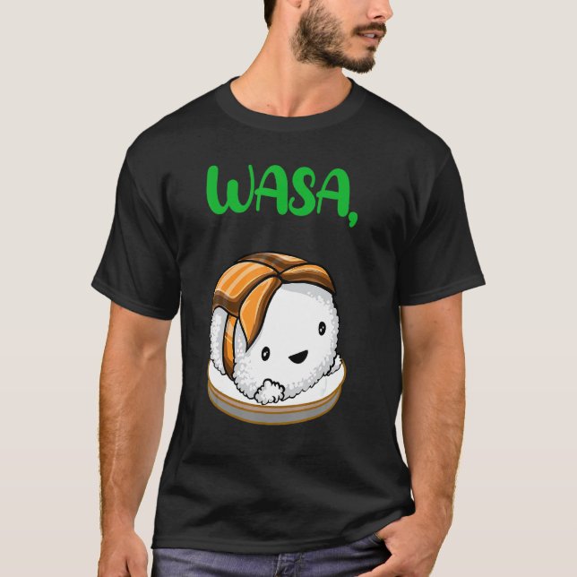 Funny Sushi Wasabi Bae Cute Couple Matching Cool O T-Shirt (Front)
