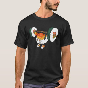 Funny Sushi Weight Lifting Japanese Food Gym Cute T-Shirt