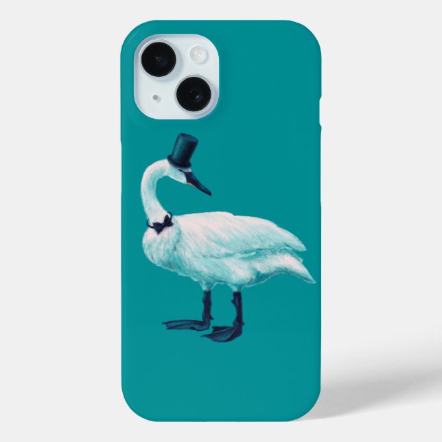 Funny Swan Birdwatching Case-Mate iPhone Case (Back)